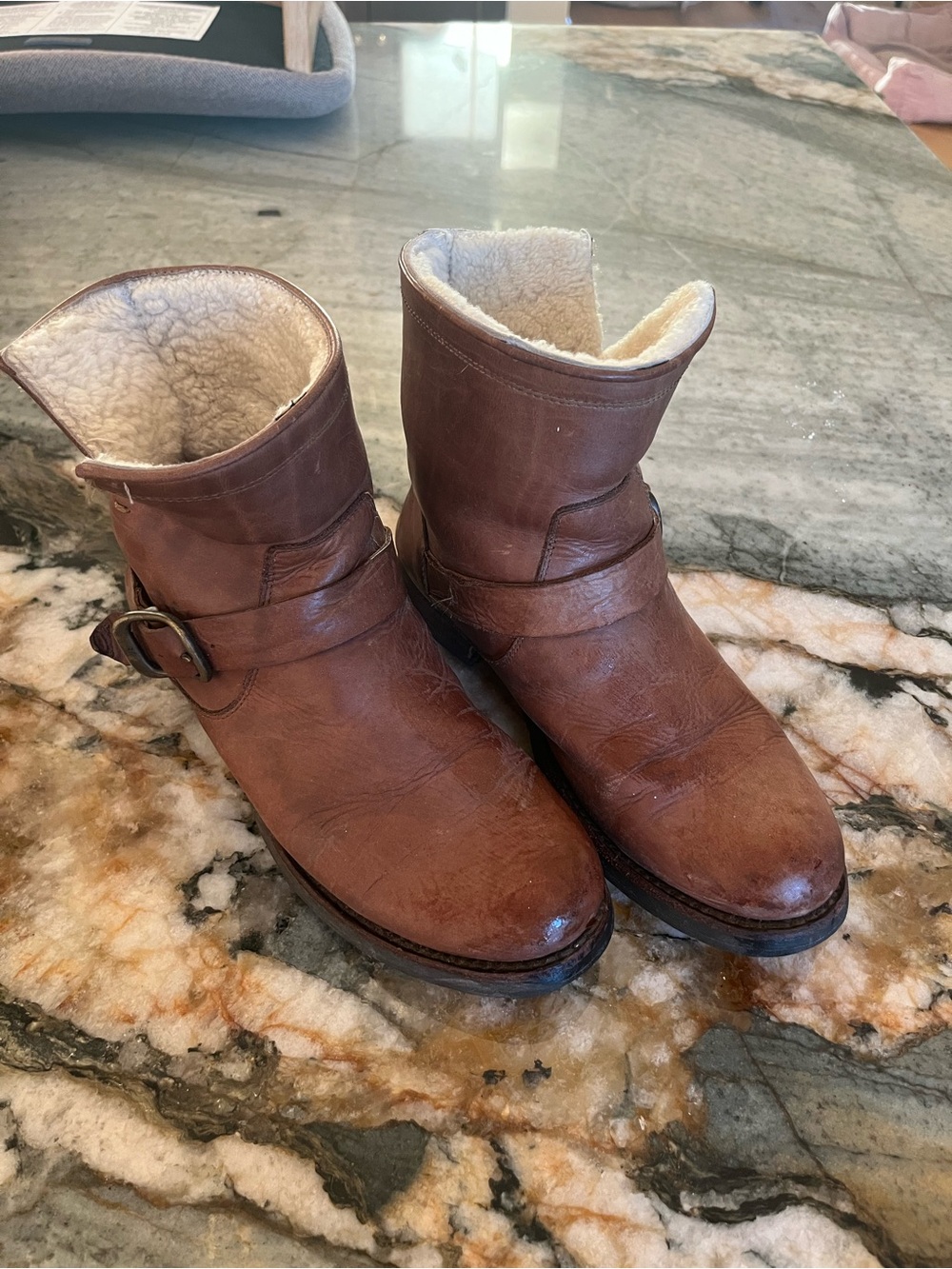 Frye Veronica shearling ankle boot